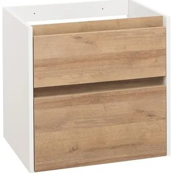 Koupelnový nábytek EBS Duomo Skříňka umyvadlová 61 cm, bílá lesklá/dub Riviera