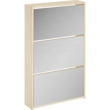 Botník se zrcadlem 63 x 17 x 102,5 cm, 3 zásuvky