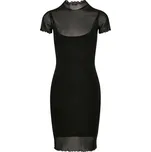 Ladies Mesh Double Layer Dress - black M
