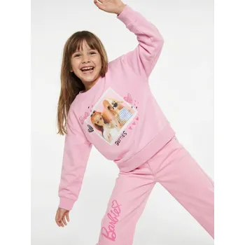 Dívčí oblečení Sinsay - Mikina Crewneck s potiskem Barbie - pastelová růžová - 394HS-03X - 394HS-03X-98