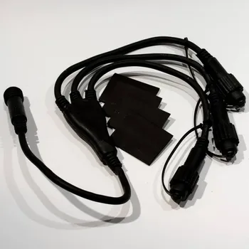 DECOLED Easy Fix T rozbočovač, 3 výstupy, černý, IP67