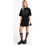 Reporter Young Dívčí černá skládaná sukně s jemným proužkem