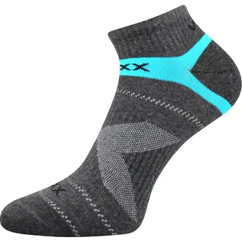 Dámské ponožky Dámské - Pánské- REX - sportovní kotníčkové ponožky Voxx - tm.šedá barva