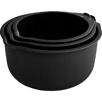 Sada 3 kuchyňských Misky s odměrkou Altom Design černá 1,5/2/3 l