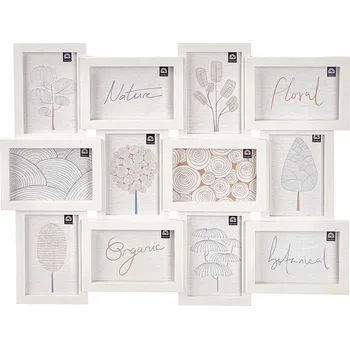 Rám na obraz Giftdecor Fotorámeček na 12 fotek 46,5 x 60 x 2,5 cm bílý