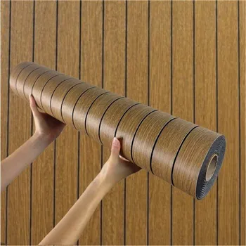 Tapeta Samolepící lamely na zeď tmavě hnědé 280 x 60 cm