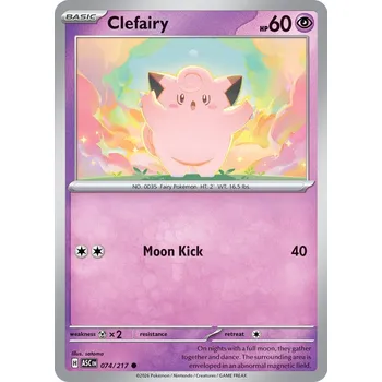 Karetní hra Pokémon ASC 074/217 Clefairy - Ascended Heroes Stav: Near Mint, Verze: ENERGY REVERSE HOLO