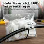 Kabelový štítek zavírací 30x8 (100ks)