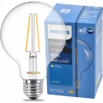 Žárovka LED žárovka E27 7W (60W) retro filament teplá