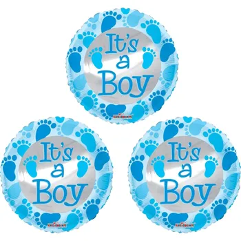 Balónek SMART BALLOONS Foliový balónek - it´s a boy / je to kluk, baby shower, 45 cm, 3 ks