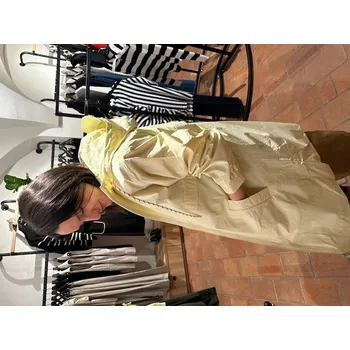 Dámský kabát Bunda Yerse 44602 žlutá s kapucí Velikost: 34