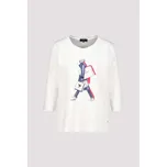 Tričko Monari 410082 bílé s obrázkem 3/4 rukáv Velikost: 36