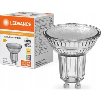 Žárovka LED žárovka reflektor GU10 6W (ekvivalent 50W) 3000K 350lm CRI97 36° stmívatelná LEDVANCE