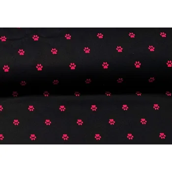 Vodítko pro psa Přepínací vodítko Active - Růžové tlapky Šířka: 2 cm, Délka: 2,5 m, Karabina: 67 mm - chrom - malý pes