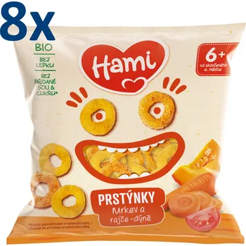 HAMI Prstýnky mrkev, rajče, dýně 8× 20 g