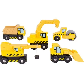 Vláček a vláčkodráha Bigjigs Rail Stavební stroje