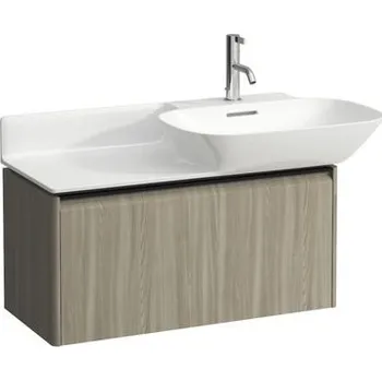 Koupelnový nábytek Laufen Base Skříňka pod umyvadlo 76,9 cm, světlý jilm - držák z tmavého hliníku H4030031102621