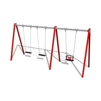 Hra na zahradu Řetězová trojhoupačka RH6312KR - červená (v.p. 1,5 m)