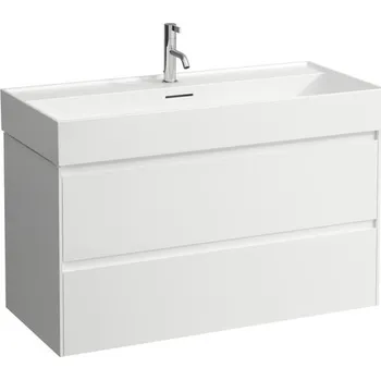 Koupelnový nábytek Laufen Lani Skříňka pod umyvadlo,se 2 zásuvkami, 98,4 cm, bílá lesklá H4035621122611