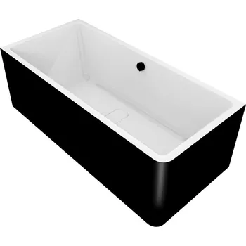 Vana Polysan MARLENE CURVE L MONOLITH obdélníková vana 185x85x63cm, bílá/černá