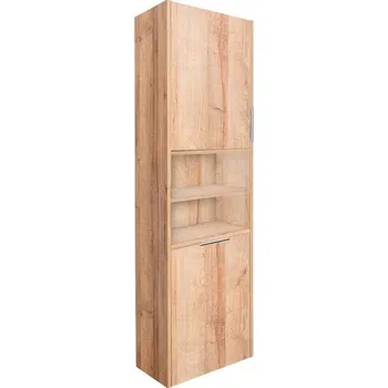 Koupelnový nábytek EBS City Vysoká skříňka 55 x 180 cm s košem na prádlo, dub Riviera