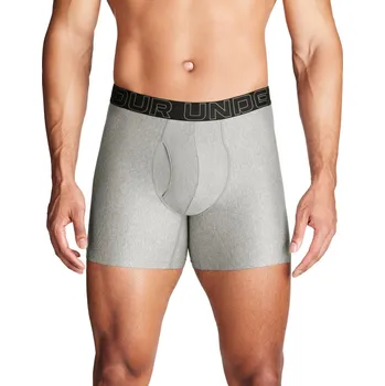 Boxerky Pánské boxerky Under Armour PERFORMANCE TECH 6IN (3-PACK) šedé 1383878-035 - XL | UK 11 | US 12
