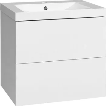 Koupelnový nábytek EBS KUBA Skříňka + umyvadlo 61 cm, bílá lesklá