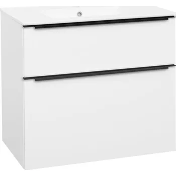 Koupelnový nábytek EBS Dream Skříňka s tenkým keramickým slim umyvadlem 81 cm, bílá mat