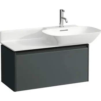 Koupelnový nábytek Laufen Base Skříňka pod umyvadlo 76,9 cm, šedá traffic - držák z tmavého hliníku H4030031102661