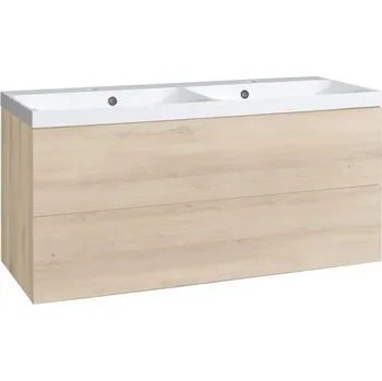 Koupelnový nábytek EBS KUBA Skříňka + umyvadlo 121 cm, dub Kronberg