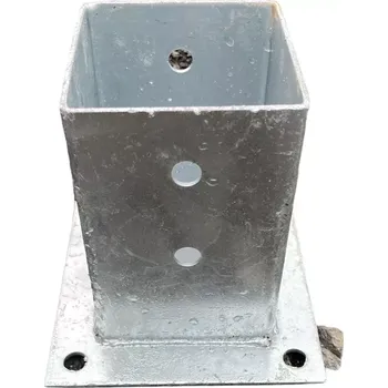 Tesařské kování Patka čtvercová (masivní) pro trám 100 x 100 mm, Zn.