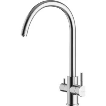 Vodovodní baterie kielle Wimeo Baterie dřezová s filtrační funkcí, broušená nerez 10525F05