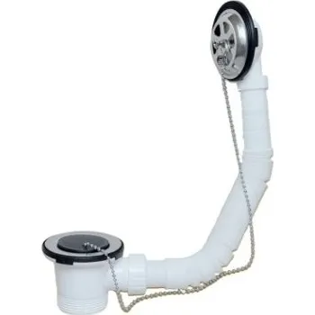 Sifon Alcadrain Výpust vanová 6/4x40 s přepadem, mřížka 70 mm A501/2 8594045934502