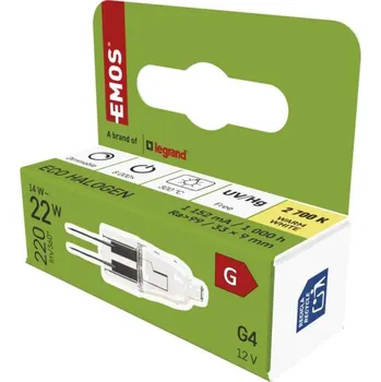 Žárovka EMOS Halogenová žárovka JC G4 14W 220lm 2700K
