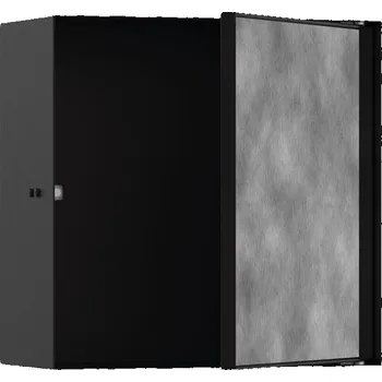 Obklad Hansgrohe XtraStoris Rock Zápustná polička s dvířky pro obklady 30x30x14 cm, matná černá 56091670