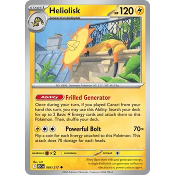 Karetní hra Pokémon ASC 064/217 Heliolisk - Ascended Heroes Stav: Near Mint, Verze: NORMAL