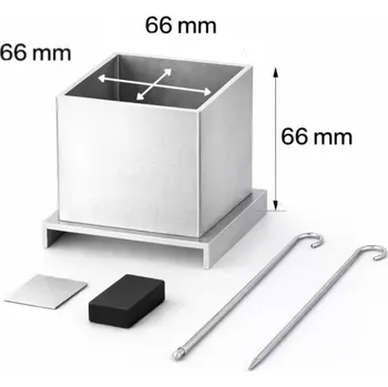 Forma na odlévání Hliníková forma na odlévání vosků na výrobu svíček 66x66x66 mm