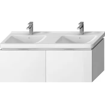 Koupelnový nábytek Jika Cubito Pure Skříňka s dvojumyvadlem 130 cm, bílá