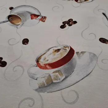 Pro útulný domov bavlněná látka ŠÁLKY S KÁVOU