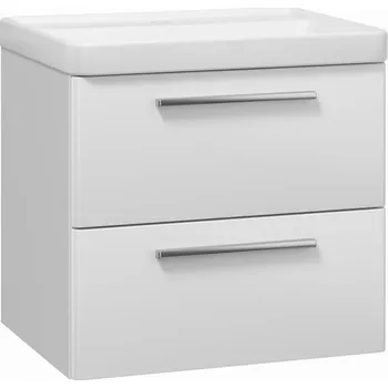 Koupelnový nábytek EBS Urban Skříňka s umyvadlem 61cm, bílá lesk/madlo nerez