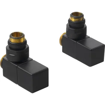 Sapho CUBE připojovací sada ventilů ruční rohová, černá mat