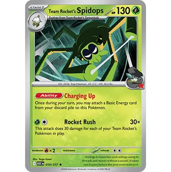 Karetní hra Pokémon ASC 019/217 Team Rocket's Spidops - Ascended Heroes Stav: Near Mint, Verze: HOLO