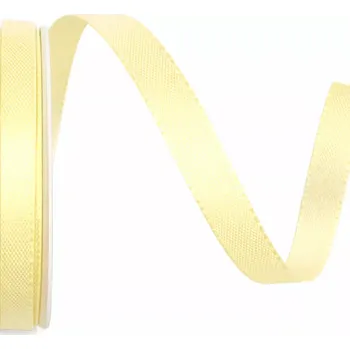 Stuha Stuha taftová světle žlutá 10mm x 3m (4,-Kč/m) (Stuha taftová světle žlutá, oboulící)