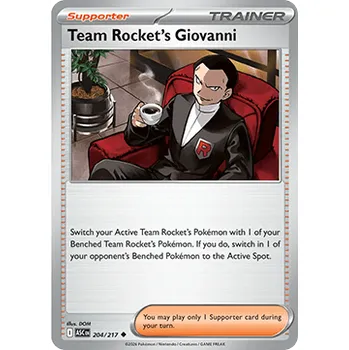 Sběratelská karetní hra Pokémon ASC 204/217 Team Rocket's Giovanni - Ascended Heroes Stav: Near Mint, Verze: REVERSE HOLO