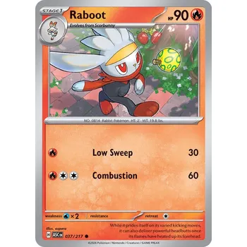 Sběratelská karetní hra Pokémon ASC 037/217 Raboot - Ascended Heroes Stav: Near Mint, Verze: NORMAL