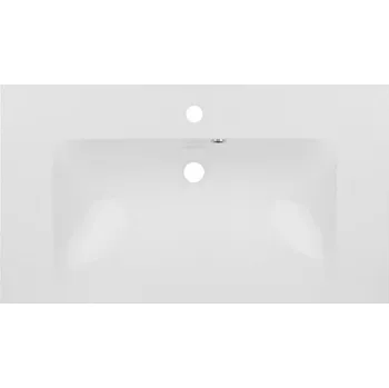 Umyvadlo EBS Palia Nábytkové umyvadlo 81x46 cm, litý mramor - bílé