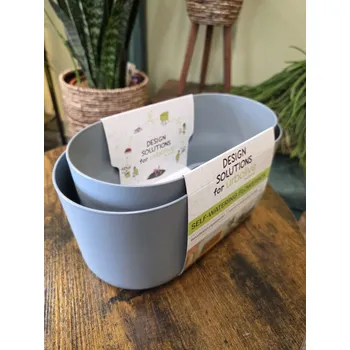 Samozavlažovací okrasný truhlík šedý