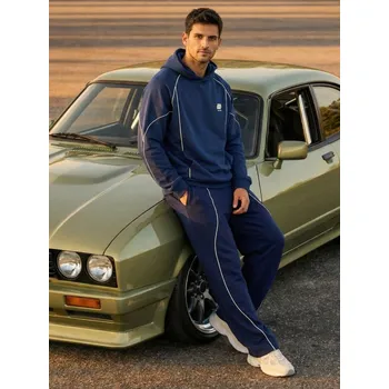 Pánská mikina Sinsay - Mikina s&nbsp;kapucí - modrá - 504HL-58X - 504HL-58X-XL