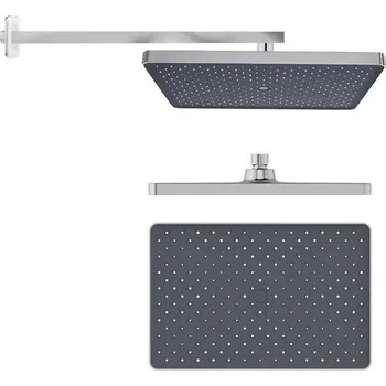 kielle Vega Hlavová sprcha se sprchovým ramenem, 1jet, chrom/černá 20118SE1