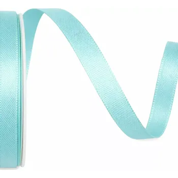 Stuha Stuha taftová světle modrá 10mm x 3m (4,-Kč/m) (Stuha taftová světle modrá, oboulící)